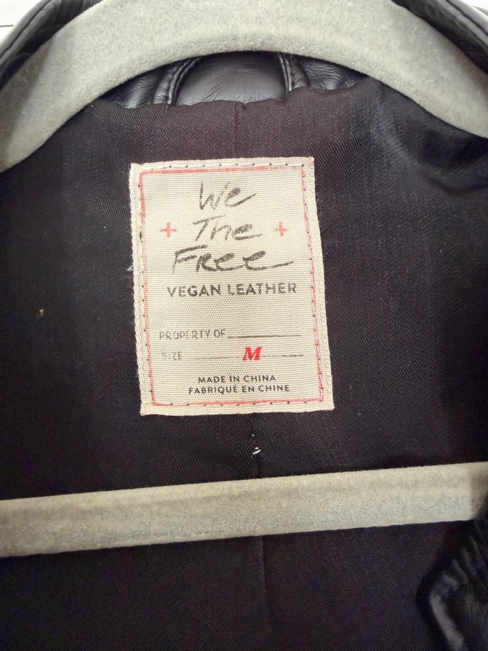 Free People Black Leather Snap-Front Moto Jacket - Picture 3 of 6